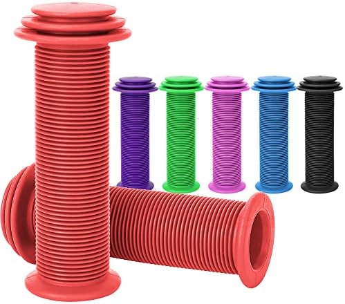 Kids Bike Grips – Kid Bicycle Grips Handlebar 22.2mm for 12”to 16”Bike with Safe Mushroom Pattern | 105mm Soft Toddler Balance Bike Grips Mini Kick Scooter Tricycle Grips for Boys Girls