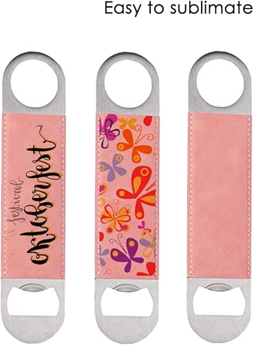 Miniatura 9 de imprintfavor Abrebotellas plano de acero inoxidable, paquete de 12 unidades de 2 pulgadas, resistente abridor de botellas de barman sellado de goma,