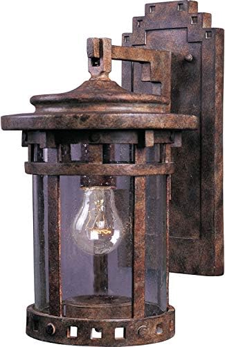 Miniatura 6 de Maxim 40033CDSE Santa Barbara VX - Aplique de pared resistente para exteriores, 1 luz de 60 vatios, 13 pulgadas de alto x 7 pulgadas de ancho, Sienna