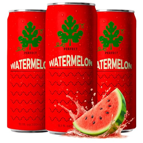 Knashi Natural Essence Watermelon Juice - 12 Can Rich In Vitamin C & Potassium For Refreshment - Each W/ 120 Calories & 11.1 Fl Oz - Non-GMO Antioxidant Watermelon Flavor