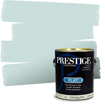 PRESTIGE Paints Exterior Paint and Primer In One, 1-Gallon, Flat, Comparable Match of Benjamin Moore* Green Wave*
