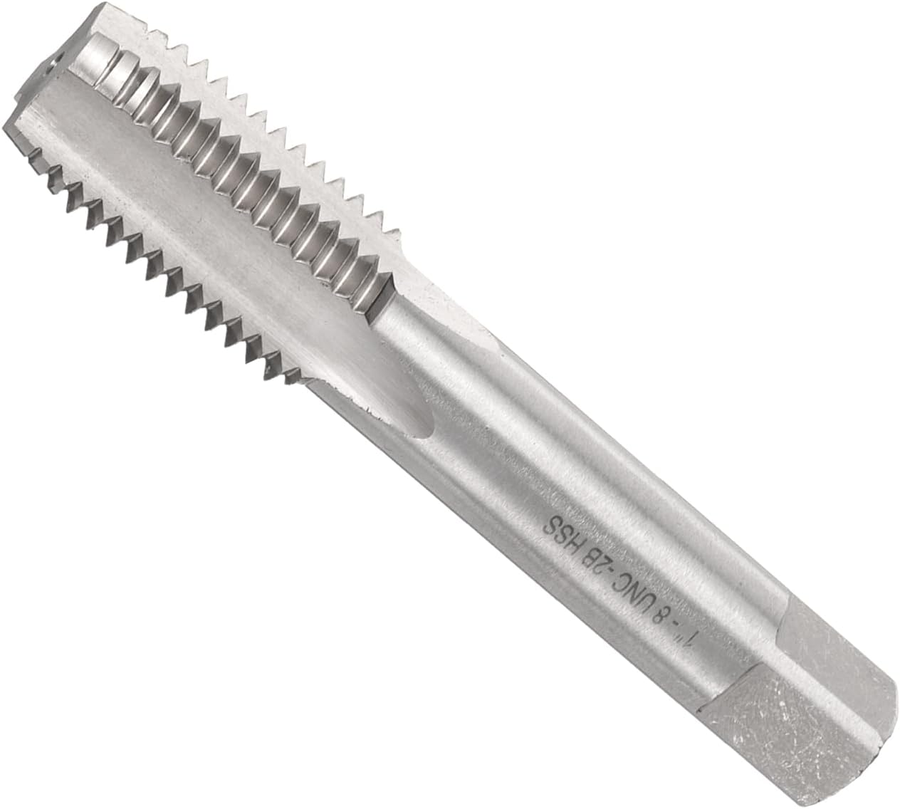 uxcell 1-8 UNC B2 Spiral Point Thread Tap, Screw Tap Threading Tapping Tool, High Speed Steel Machine Taps Tapping Bit