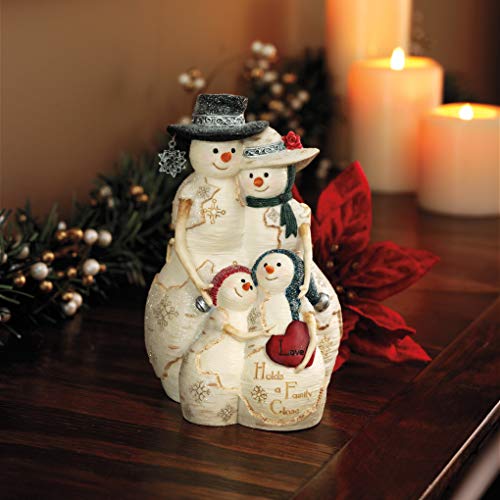 Pavilion-Gift-Company-BirchHeart-5-Inch-Tall-Snowman-Family-Reads-Love-Holds-a-Family-Close-White Pavilion Gift Company BirchHeart 5 Inch Tall Snowman Family Reads Love Holds a Family Close White