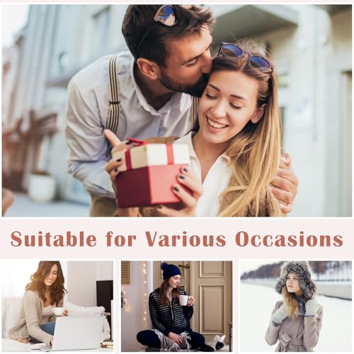 Pack of 5 Womens Thick Knit Warm Casual Wool Crew Winter Socks, Size 5 to 10 Mixed Color