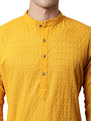 Image of Jompers Men's Regular Fit Cotton Embroidered Kurta Set