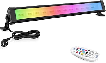 MEIHUA Outdoor RGB LED Spotlight 42W, RGB Light Bars with Remote Control, IP66 Waterproof, 9 Colors, 6 Brightness, 5 Modes 6 Frequency Color Changing, RGB Lights for Halloween Party Garden Bar