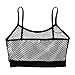 iiniim Sexy Women's Strappy See Through Mesh Bralette Mermaid Sea Shell Crop Tank Top Vest Rave Clubwear Black Fishnet Large