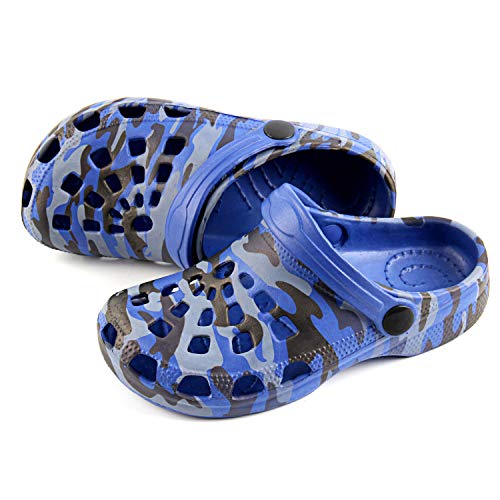 Aly Nova Kids Clog Classic Garden Shoes Boys and Girls Slip On Water Sandals Children Slippers Toddler Slides Blue