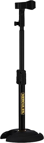 Hercules Soportes MS100B Soporte de micrófono recto de perfil bajo con base en H