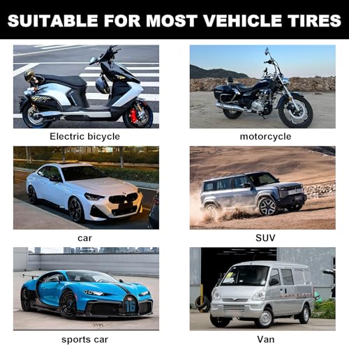 Richcat Tubeless Tire Puncture Repair Kit with Mushroom Plug, Repairs punctures and Flat Tires for Motorcycles, Cars, Trucks, ATVs and Tractors