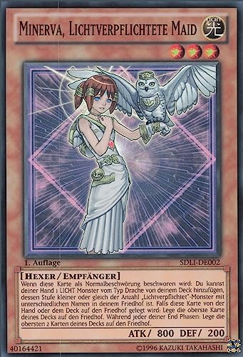 Minerva, Lichtverpflichtete Maid SDLI-DE002 Super Rare Deutsch Boosterfrisch Unlimitiert - Structure Deck: The Realm of Light - mit ReCollectibles-Versandschutz - für Yu-Gi-Oh!