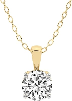 1 Carat - 3 Carat | IGI Certified Lab Grown Diamond Pendant Necklace For Women | 14K Or 18K in White, Yellow Or Rose Gold | Lab Created Martina Solitaire Lab Diamond Pendant Necklace | FG-VS1-VS2 Qual