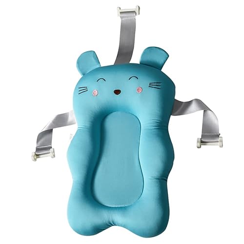 Miniatura 1 de Katutude Cojín de baño para bebé, plegable, flotante, tapete de apoyo para bañera de bebé, antideslizante, almohada de baño ajustable para recién