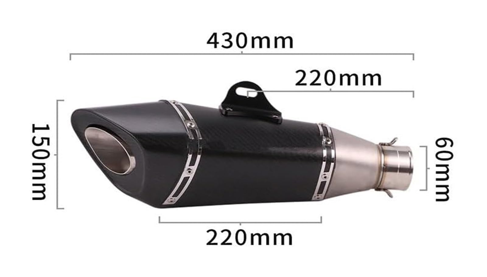 Auspuff Abgasanlage Für CBR250 Für CBR400 Für CBR600 Für CBR1000 Universal Escape Modified Schalldämpferrohr Motorrad-Auspuffrohr Motorrad(1)