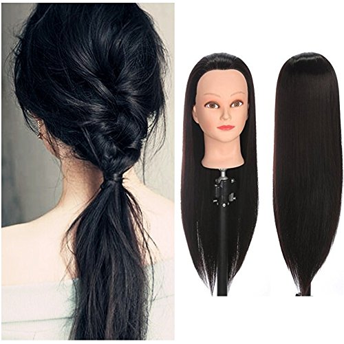 Mannequin Head,Professional Beauty 30" Long Hair no Shoulder have Makeup Model Head Professional Makeup Modeling with Hair Training Dummy Head Mannequin Manikin (COLOR # 2)