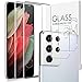 Produktbild Wsky [2+2 Stück] Schutzfolie + Kamera Panzerglas für Samsung Galaxy S21 Ultra Panzerglas Displayschutzfolie, HD klar Folie, Blasenfrei Panzerglasfolie