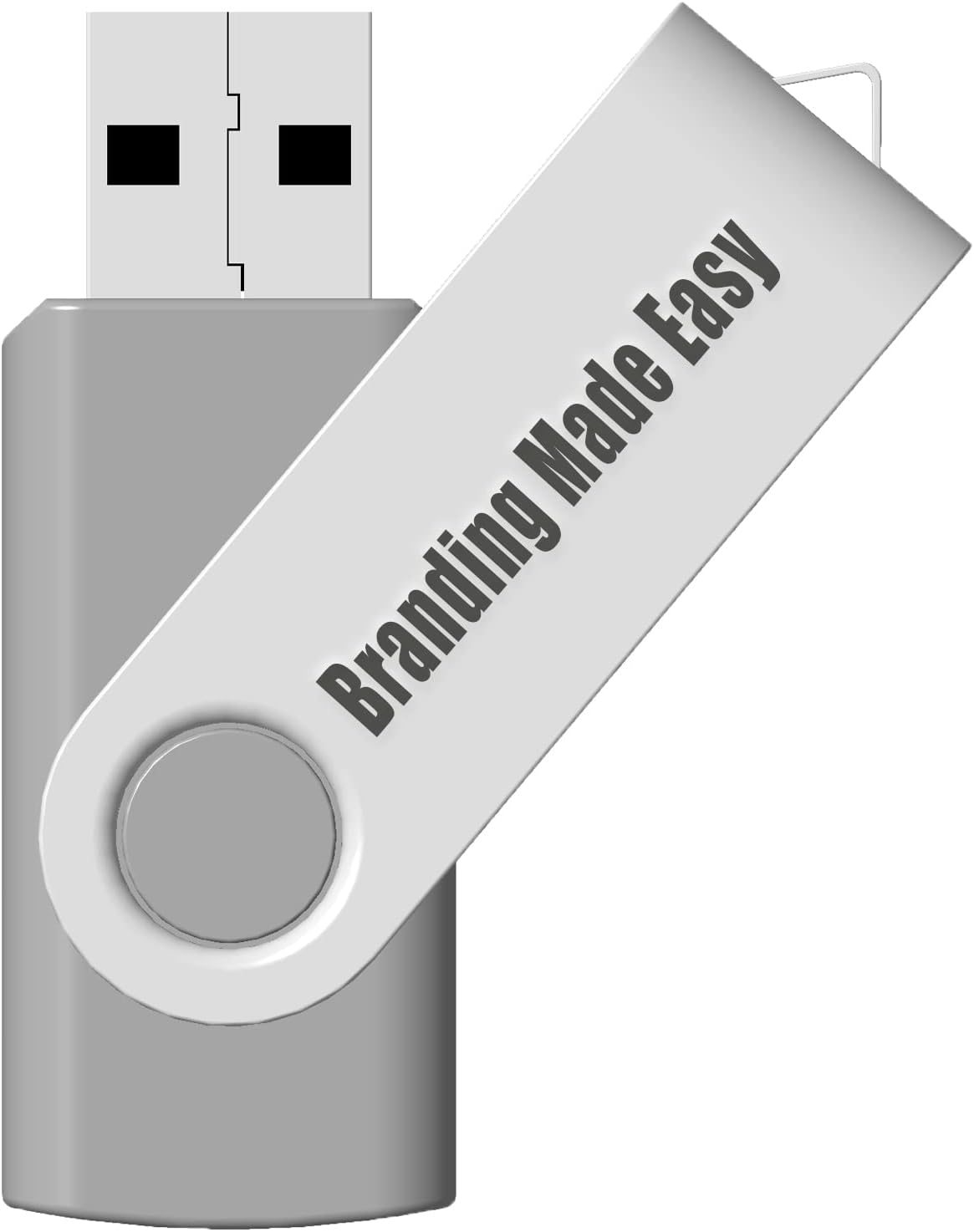 [200pcs] Custom Logo USB Flash Drive 8GB 200 Pack JBOS Bulk Personalized USB Drives with Your Logo Customized Promotional Thumb Drives with Brand Name/Site Address/Contact info - Grey