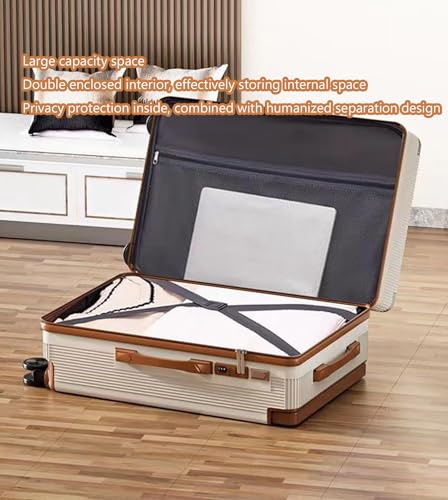 Suitcase Medium Carry on Hand Cabin Luggage Hard Shell Lightweight Suitcase Large 28 Inch with Cup Holder 4 Spinner Wheels,3,26in3