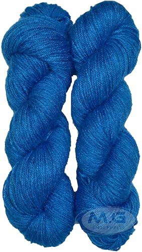 Image of M.G ENTERPRISE Knitting Yarn Wool Liza Blue 100 GMS Best Used with Knitting Needles, Crochet Needles Wool Yarn for Knitting. -PO Art-DAE