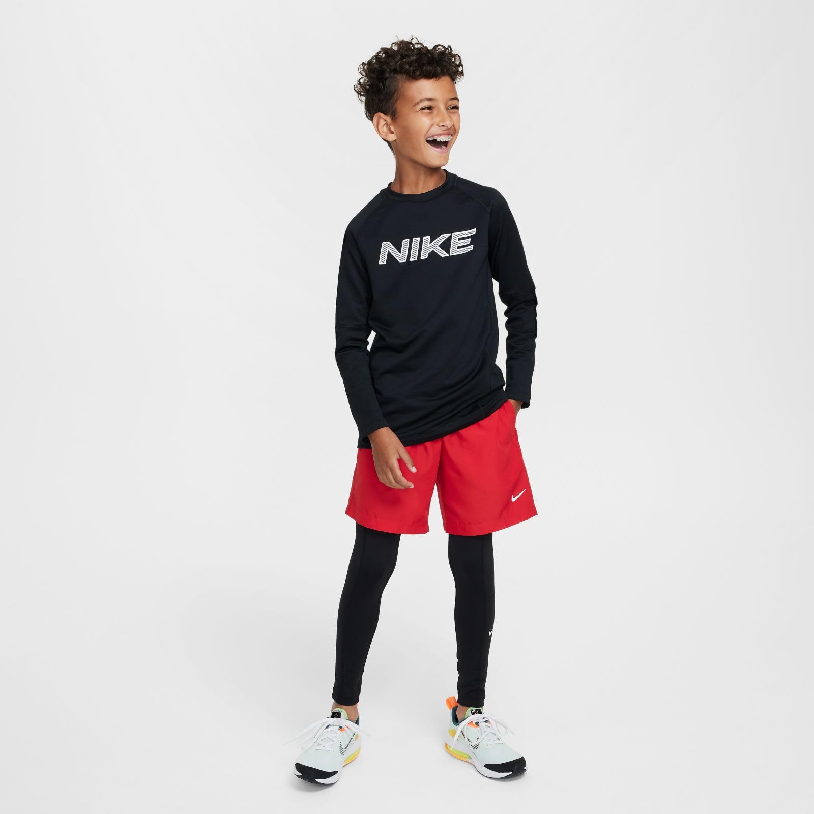 NIKE Długi rękaw Chłopcy Nike Pro Dri-fit-trainings-longsleeve Mit Rundhalsausschnitt Für Ältere Kinder (Jungen)