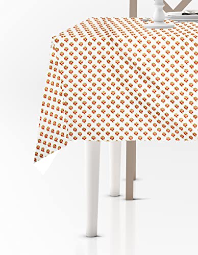 Image of Amazon Brand - Umi Super Soft Brushed Microfiber Cotton Dining Table Cloth, Printed Rectangular 6 Seater Table Cover 60X90(Inches)
