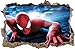 NBKLSD Autocollants MURAUX Trou dans Le Mur 3D Spiderman Autocollant Décoratif À La Chambre