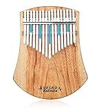 Gecko Kalimba Portable Thumb Piano camphor wood, Handmade Mbira Finger Piano, Musical Instrument with Study Instruction and Tune Hammer, Gift for Kids, Adult Beginners