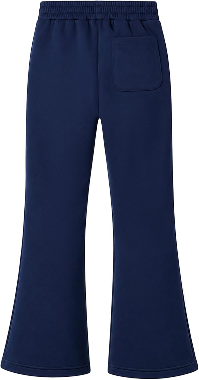 Girls Flare Pants with Pockets, Bootcut Style Stretch School Pants | Soft Mamba Cotton Blend • Flattering Flare Leg • Stretch Comfort • Pull On Waist • Front Seam • 2 Side Pockets • Back Pocket