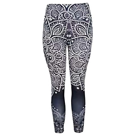 Lulupi Women's Leggings High Waisted Pattern Stitching Quick-Drying Fitness Workout Tights Soft Elastic Running Gym Sports Yoga Pant Black Cover