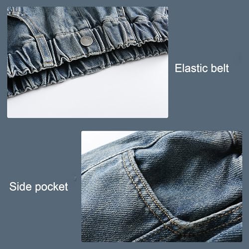 Girls Cargo Jeans Baggy Wide Leg Streetwear Denim Pants Teen Kids Retro Loose Fit Jeans Multi Pockets High Waist Pants3