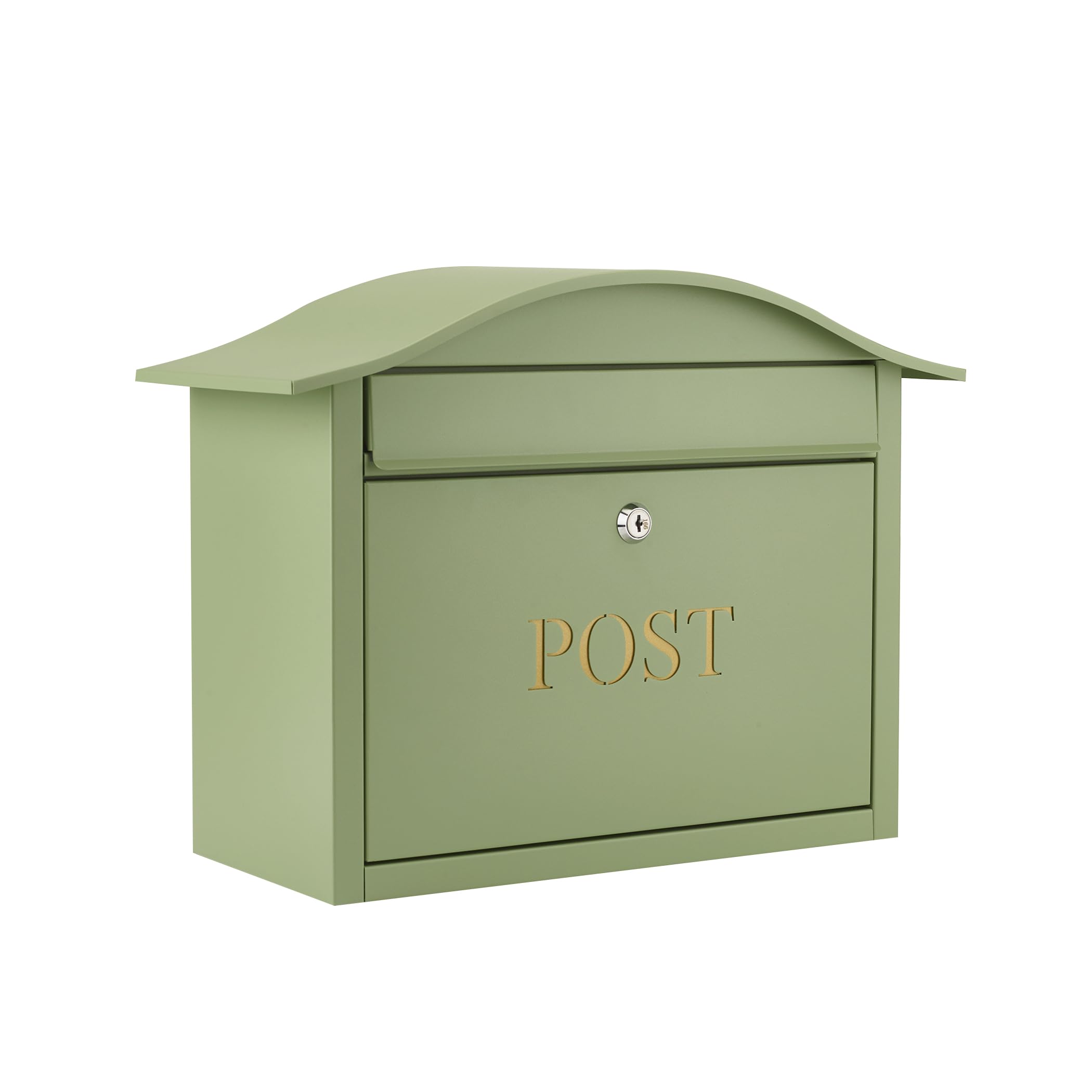 safes uk Buzón de pared | Buzón clásico impermeable de gran capacidad verde Chartwell | Fácil de instalar estilo vintage | Elegante buzón de metal con cerradura para uso seguro en exteriores