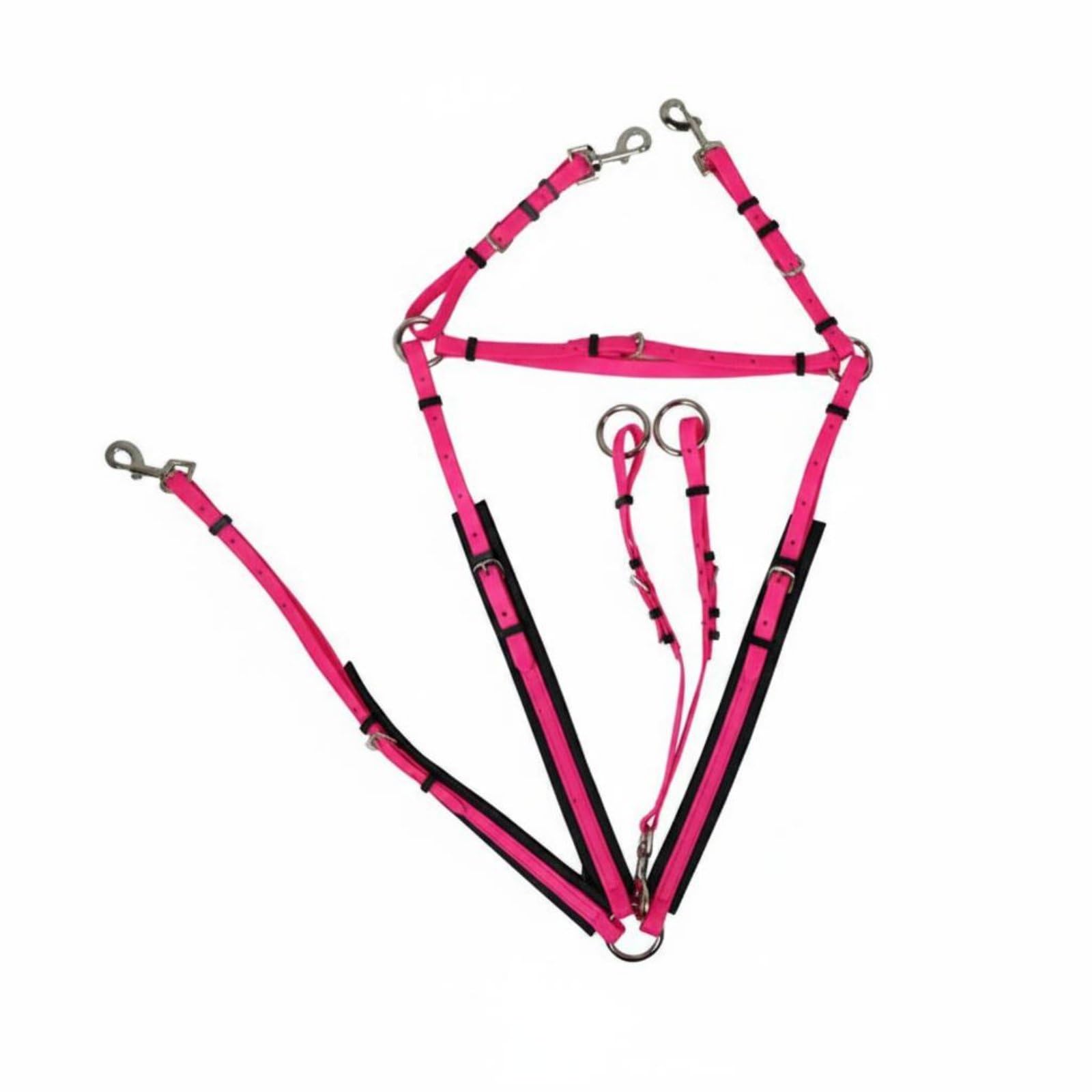 Pvc Horse Harness con Funzione di Sostegno Pettorale Imbracatura Regolabile in Pvc per Cavallo con Vestibilità Confortevole Adatto a Passeggiate Addestramenti Gare Escursioni , Rosa