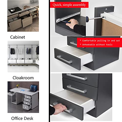 Glissières de tiroir d'armoire robustes de 10 à 22 pouces pour optimiser vos rangements - 6