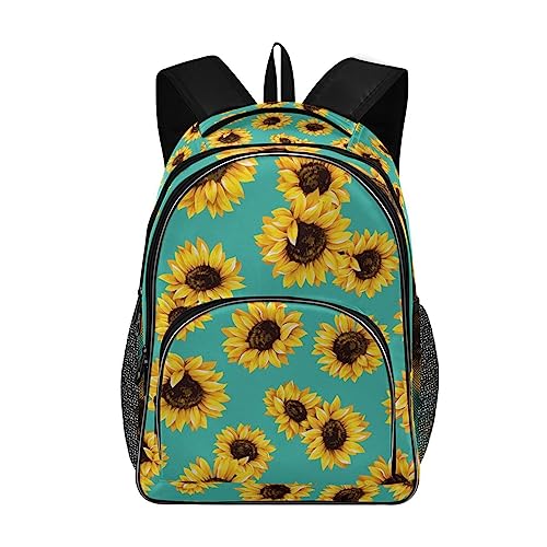 Sac à dos dinosaure sans couture 41cm motif tournesols grand compartiment
