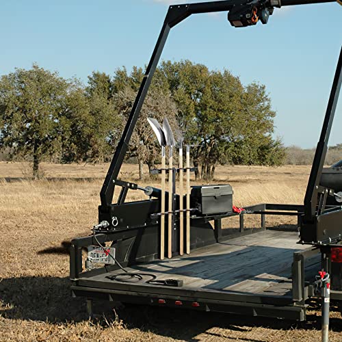 KEMIMOTO Landscape Hand Tool Rack, Trailer Shovel Racks for Lawn Equipment Steel Long Handle Tool Holder With 6 Hole Compatible With Truck Trailer Mower UTV