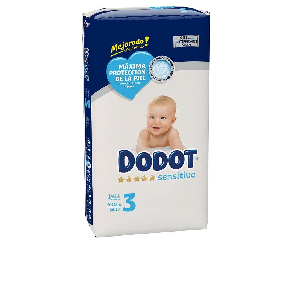 Dodot Sensitive T3 Pañales 6-10 Kg 56 Uds