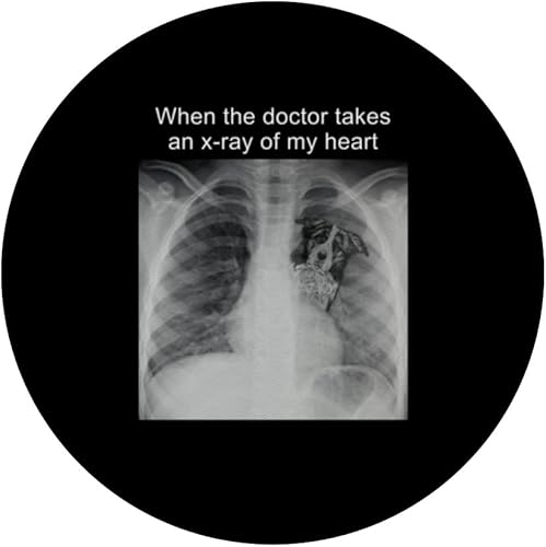 Miniatura 3 de When The Doctor Takes an X-ray of My Heart Border Collie Mom PopSockets Standard PopGrip