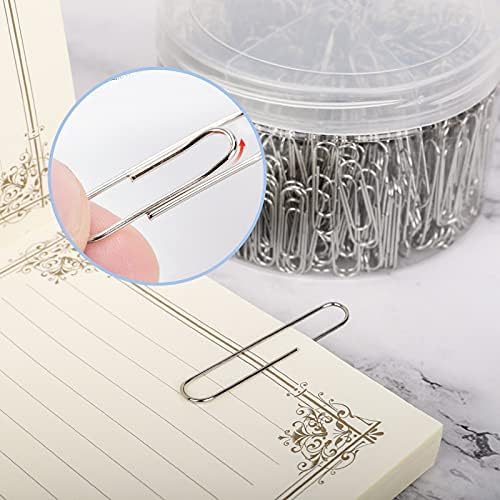 750 Pieces Paper Clips Assorted Sizes Small, Medium and Large Paperclips 28 mm,33mm,50 mm for Office School and Personal Document Organization