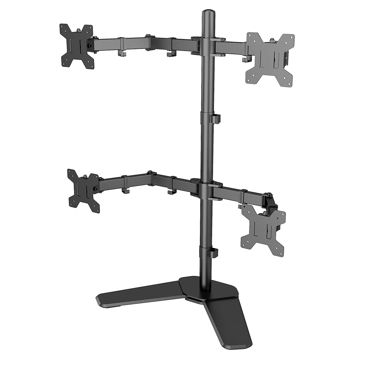 Gadget Wagon Alloy Steel Heavy Duty Fully Adjustable 13-27" 4 LED LCD Monitor Stand up Free-Standing Desk Mount Stand for Four Screens Extra Tall 31.5 inch Pole (Quad) (B08XB1MFPM) Amazon Price History, Amazon Price Tracker