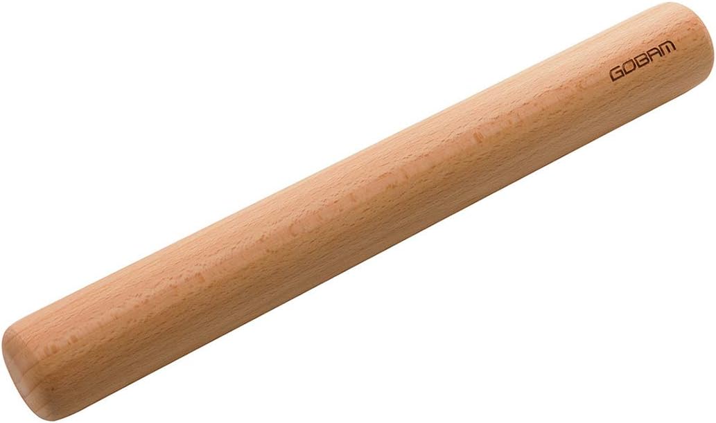 GOBAM Wooden Rolling Pin, 28cm x 3.5cm - Dough Roller for Pasta, Cookies, Pastry, Pie, Pizza, Dumplings, Chapati, Roti, Fondant, Rolling Pin for Baking, Wooden Kitchen Accessories
