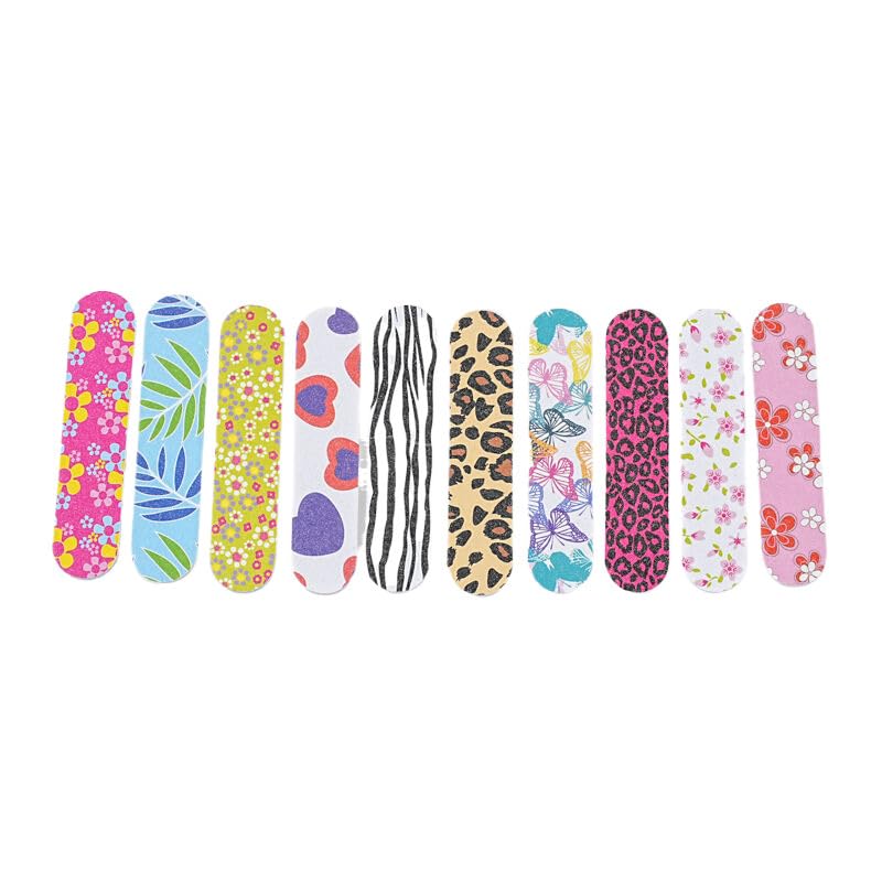 20PCS Mini Nail Files Double Sided Colorful Long Polishing Small Nail Files Nail Art Tool