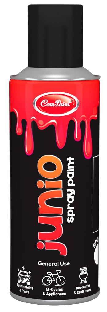 COM-PAINT Junio Multipurpose Spray Paint Matt Black Color 320ml / 160gm, for General Usage, Useful for Automotive, Home, & Industrial, Made in India (Glossy Black) (B0CZ782FDJ) Amazon Price History, Amazon Price Tracker