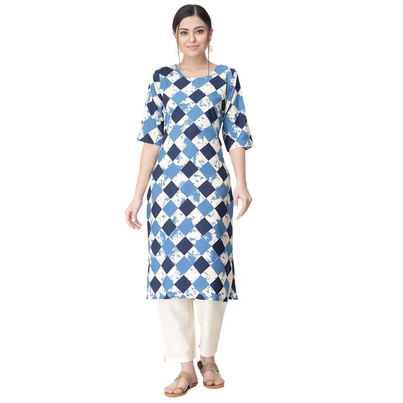 Image of Pinkmint Kurta for Women Different Digital Printed Crape Kurti Casual Wear Regular Fit Kurta