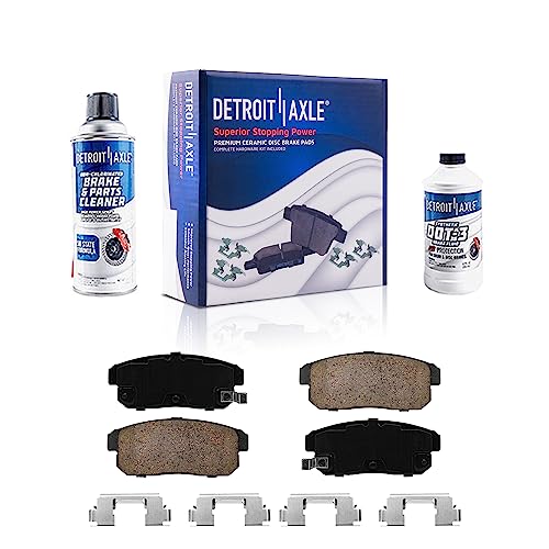 Image of Detroit Axle - Rear Brake Pads for Mazda 04-11 RX-8, Ceramic Brake Pads 2004 2005 2006 2007 2008 2009 2010 2011 Replacement