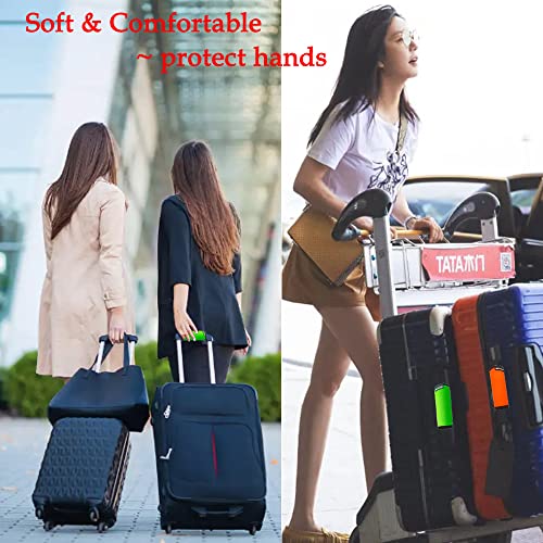 Hibate 5Pcs Neoprene Luggage Handle Wrap For Suitcase Identifier Luggage Makers Covers Wraps Travel Accessories - Fluorescent Green #TOP2