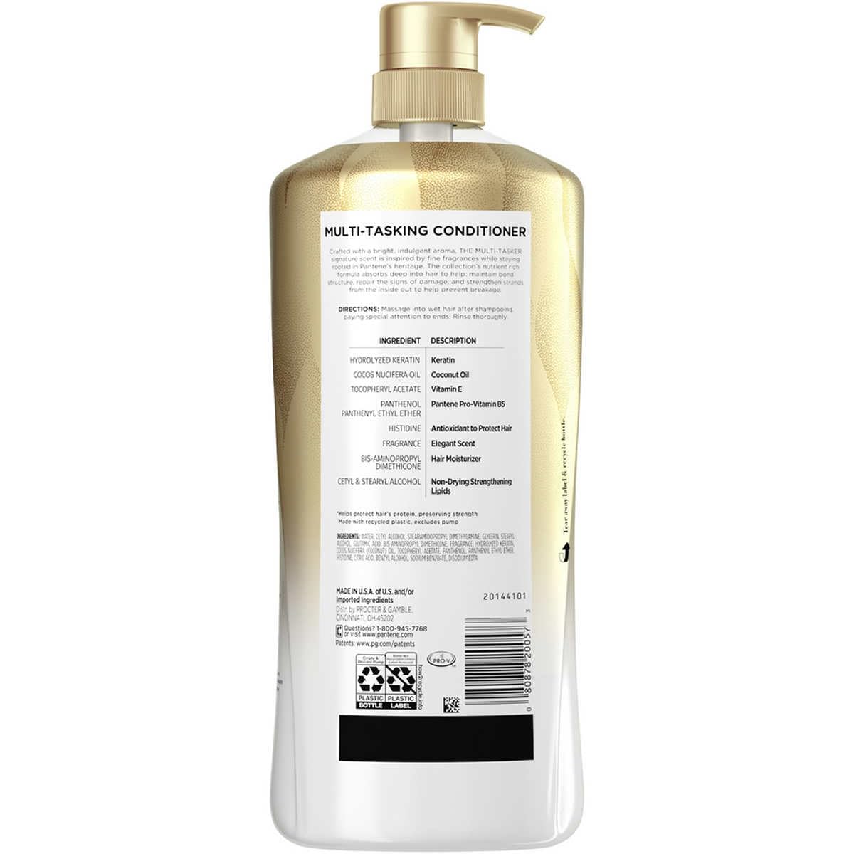 Pantene Multi-Tasker 10 Conditioner 38.2 fl oz, White