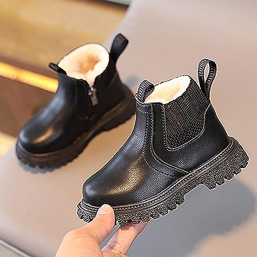 Kid's Girl Winter Snow Booties Faux Leather Ankle Boots Waterproof Outdoor Short Boots Keep Warm Fashion Shoes2