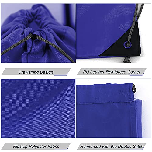 Image of BeeGreen 20 Pieces Royal Blue Drawstring Backpack Bags Bulk Large Personalized Christmas String Bag Perfect for DIY Gym Cinch Sack Solid for Women and Men
