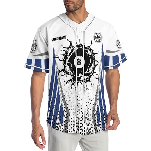 Camiseta de béisbol personalizada estilo fanático de billar con diseño 3D de sóftbol miniatura 6