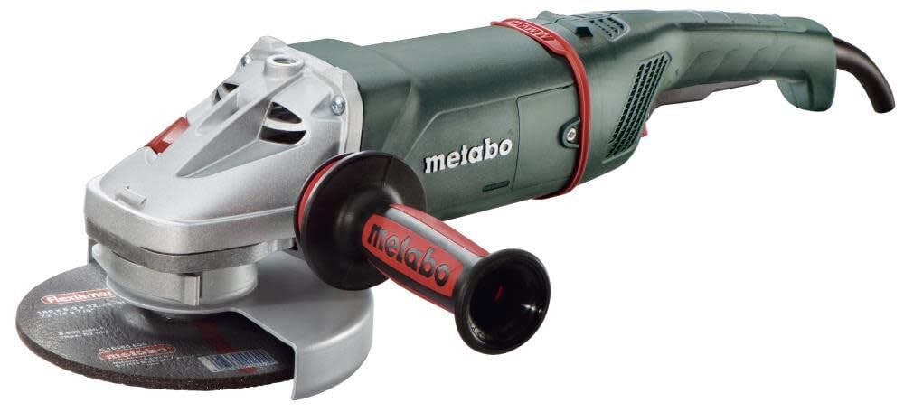 Metabo - 9" Angle Grinder - 6, 600 Rpm - 15.0 Amp W/Lock-On Trigger (606474420 26-230 MVT), Professional Angle Grinders